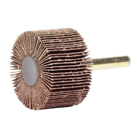 Weiler 1-1/2" x 1" Tiger Coated Abrasive Flap Wheel, 1/4" Stem, 120AO 52011